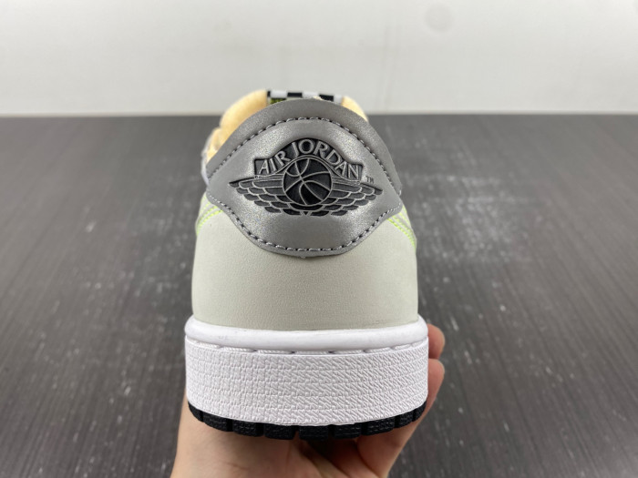 air jordan 1 retro low white ghost green black dm7837-103