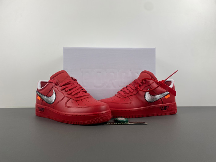 nike off-w x air force 1 low red ao4297-600