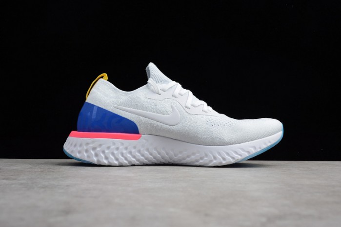 nike epic react flyknit white aq0067-101