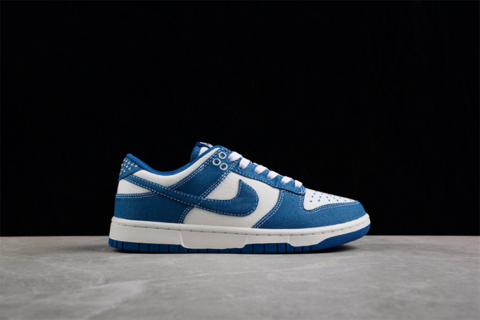 nike dunk low industrial blue sashiko dv0834-101