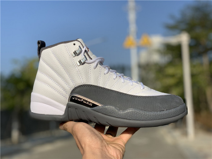 air jordan 12 gs white / dark grey 153265-160