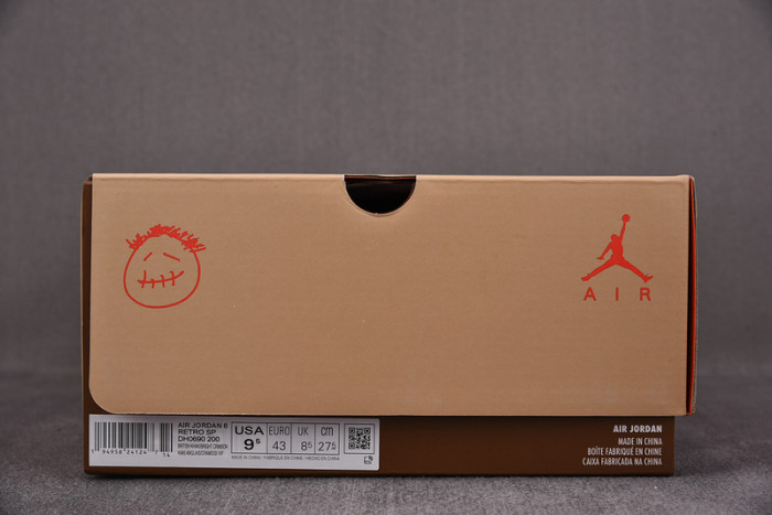 travis scott x air jordan 6 “british khaki ” dh0690-200