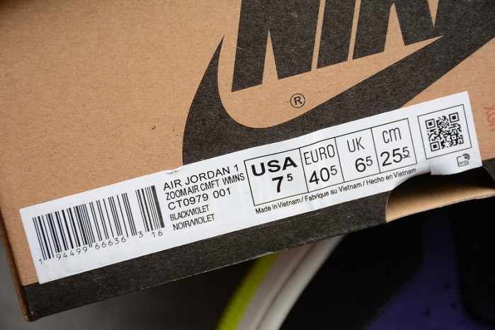 air jordan 1 high zoom air cmft black court purple lemon venom ct0979-001