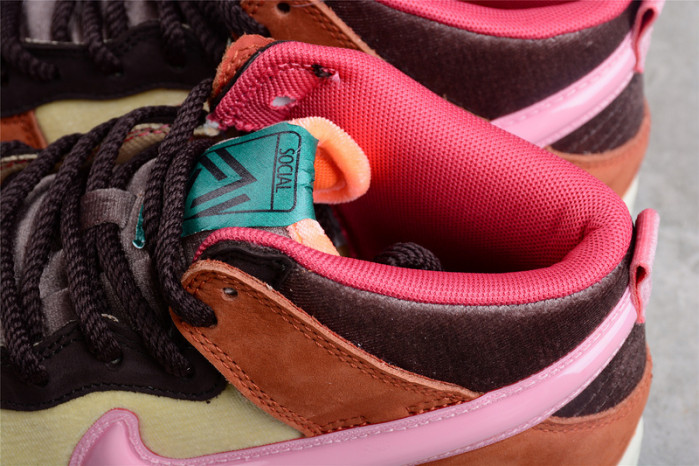 nike dunk mid social status free lunch chocolate milk dj1173-700