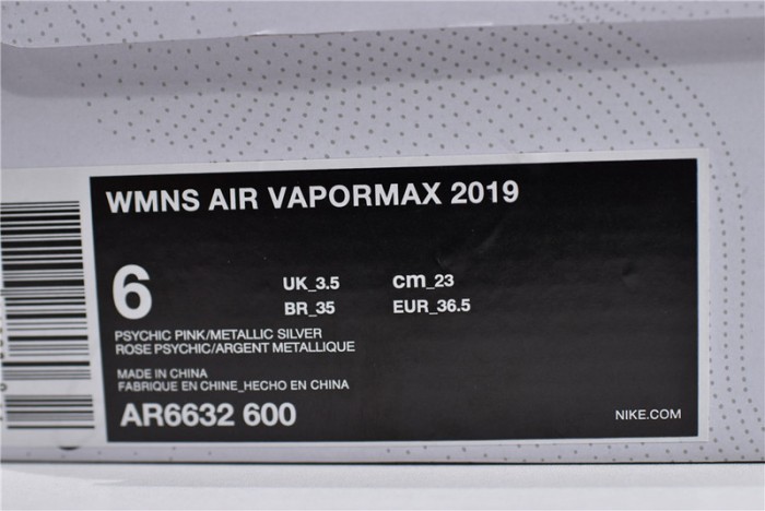nike air vapormax 2019 pink ar6632-600
