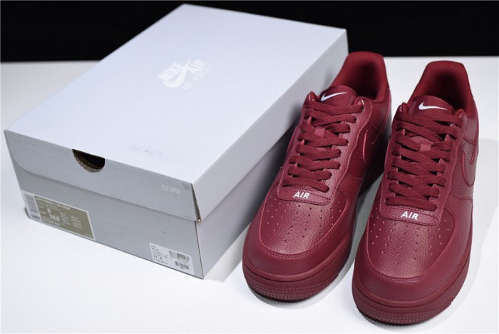 nike air force 1 low 07 lthr sail team red aj7280-600