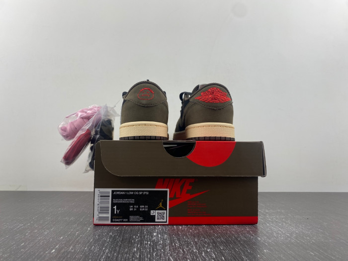 TRAVIS SCOTT X AIR JORDAN 1 LOW “MOCHA” KIDS CQ4277-001