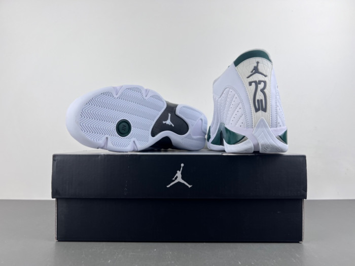 Air Jordan 14 Retro White Forest Green 311832-131