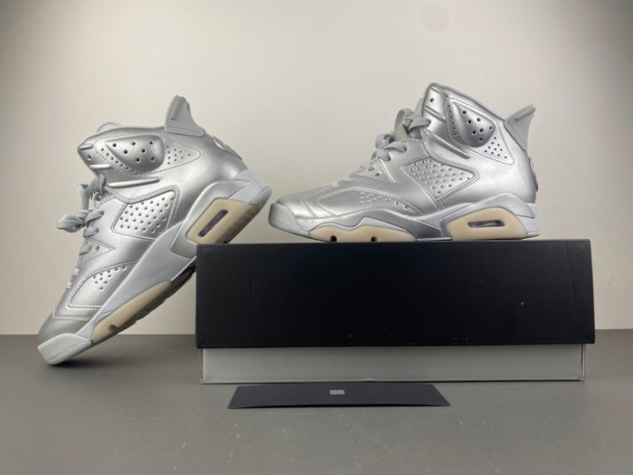 Air Jordan 6 Retro PSG Paris Saint-Germain Silver IQ5135-001