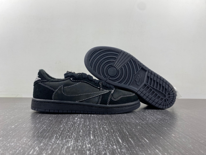 TRAVIS SCOTT X AIR JORDAN 1 LOW “Black Phantom” KIDS DO5442-001